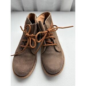 Born‎ Handcrafted Footwear Womens Brown Suede Leather Ankle Boots